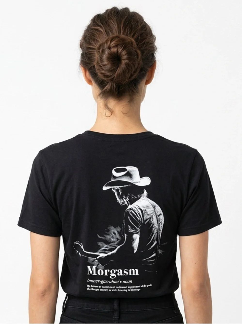 MORGAN WALLEN | Black Graphic Double Sided Morgasm T-Shirt Unisex Size Large